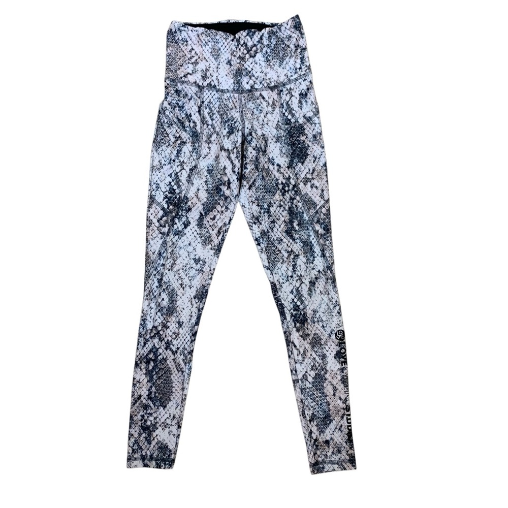 Strut This Snakeskin High Rise‎ Leggings Stretch Athleisure Yoga One Size